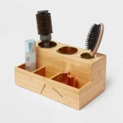 12" X 7" X 6" Bamboo Hair Tools Organizer With 5pc Magnets - Brightroom™ -Brightroom GUEST 037fa776 5869 4dee 8186 ef33ca2baf73