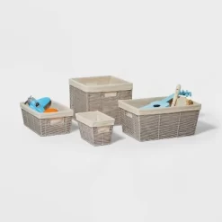 16" X 9" X 6" Woven Twisted Paper Rope Media Basket Gray - Brightroom™ 5 16" X 9" X 6" Woven Twisted Paper Rope Media Basket Gray - Brightroom™ -Brightroom GUEST 054d99f6 5bc4 4b73 87f9 e39da675c247