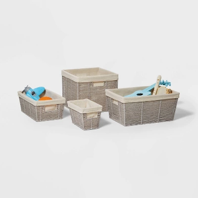 16" X 9" X 6" Woven Twisted Paper Rope Media Basket Gray - Brightroom™ 3 16" X 9" X 6" Woven Twisted Paper Rope Media Basket Gray - Brightroom™ - Image 3