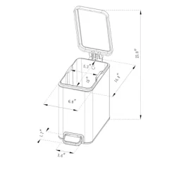 10L Stainless Slim Step Trash Can - Brightroom™ 7 10L Stainless Slim Step Trash Can - Brightroom™ -Brightroom GUEST 10927746 ac0a 4425 b0b7 84003a4c5262