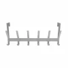 Heavy Duty Over The Door 6 Hooks Rail Matte Gray - Brightroom™