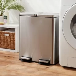 60L Stainless Steel Step Trash And Recycle Can - Brightroomâ„¢