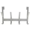 Heavy Duty Over The Door 4 Hooks Rail Matte Gray - Brightroom™
