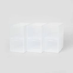 Small Stackable Bins Front Opening Clear Plastic - Brightroom™ 9 Small Stackable Bins Front Opening Clear Plastic - Brightroom™ -Brightroom GUEST 3c949385 7473 4475 8c8a 9fa49d23bd71