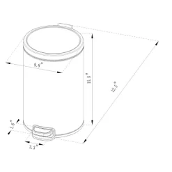 12L Round Step Trash Can - Brightroom™ 8 12L Round Step Trash Can - Brightroom™ -Brightroom GUEST 5b62ec6c 4d4c 4efb b3e1 878799ee627d