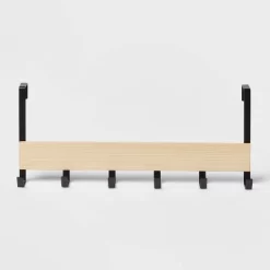 Large Over The Door Hook With Wood 6 Hooks - Brightroom™ 8 Large Over The Door Hook With Wood 6 Hooks - Brightroom™ -Brightroom GUEST 6e3d4c8e 1b64 444c b060 7ff56ecf7122