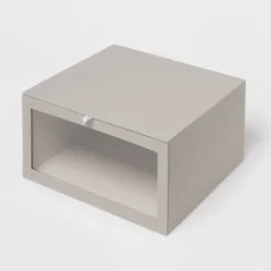Hardside Fabric Front Open Bin Gray - Brightroom™ -Brightroom GUEST a6f2fd32 5b4d 49c9 b59b eb2fbb5fd1b8