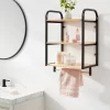 Wood Wall Shelf Black Metal - Brightroom™