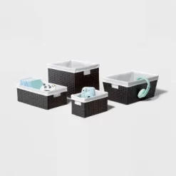 16" X 9" X 6" Lined Woven Media Bin Black - Brightroom™ 5 16" X 9" X 6" Lined Woven Media Bin Black - Brightroom™ -Brightroom GUEST ac4ff65f f7b2 48fa aa42 7459f63d7c52