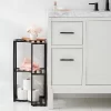 Small Space Storage Cabinet Black Metal - Brightroom™