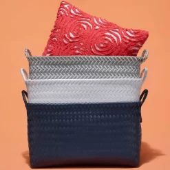 Large Woven Rectangular Storage Basket Gray/White - Brightroom™ -Brightroom GUEST cd215ef1 5d21 4785 af9a 62ce1c37baa7