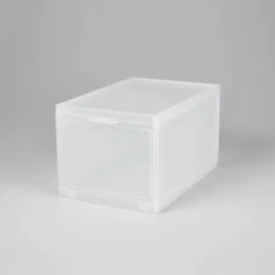 Small Stackable Bins Front Opening Clear Plastic - Brightroom™ 8 Small Stackable Bins Front Opening Clear Plastic - Brightroom™ -Brightroom GUEST d14984ec d883 4043 91a2 cad190d9ba3c