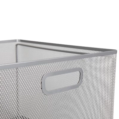 Mesh Crate File Box 10"x14"x 13.25" Silver - Brightroom™ 2 Mesh Crate File Box 10"x14"x 13.25" Silver - Brightroom™ - Image 2