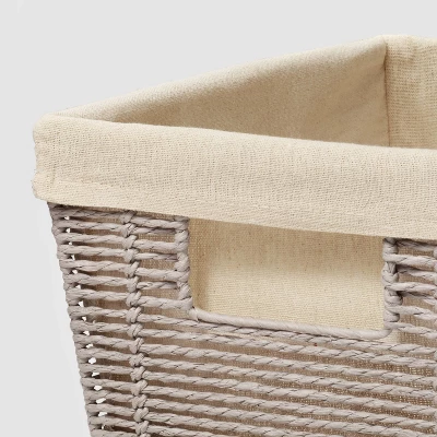16" X 9" X 6" Woven Twisted Paper Rope Media Basket Gray - Brightroom™ 2 16" X 9" X 6" Woven Twisted Paper Rope Media Basket Gray - Brightroom™ - Image 2